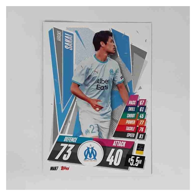 Match Attax Champions League Topps 2020 Hiroki Sakai Olympique De Marseille 39142