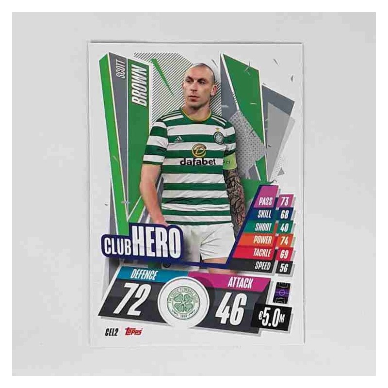 Match Attax Champions League Topps 2020 Scott Brown Celtic FC CEL2