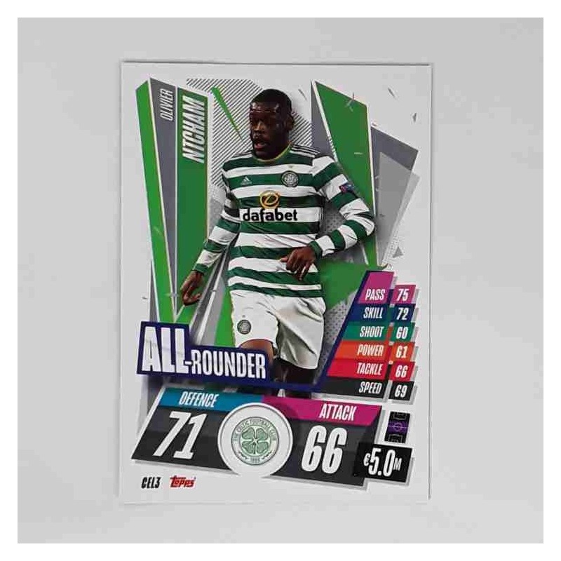 Match Attax Champions League Topps 2020 Olivier Ntcham Celtic FC CEL3