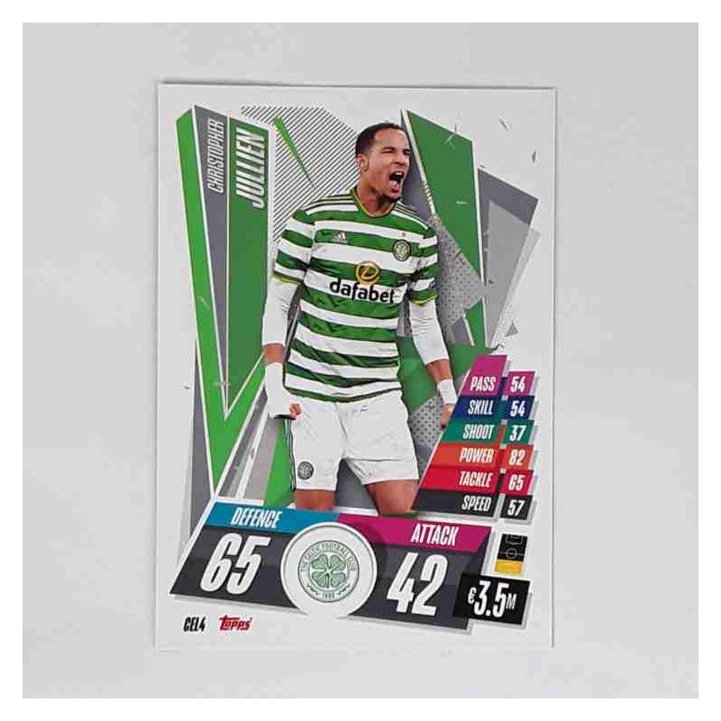 Match Attax Champions League Topps 2020 Christopher Jullien Celtic FC CEL4