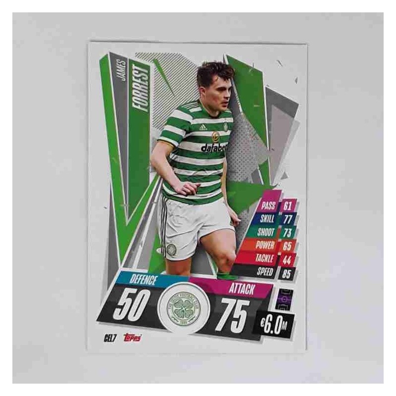 Match Attax Champions League Topps 2020 James Forrest Celtic FC CEL7