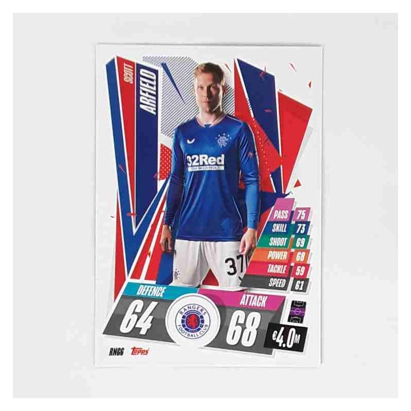 Match Attax Champions League Topps 2020 Scott Arfield Rangers FC RNG6