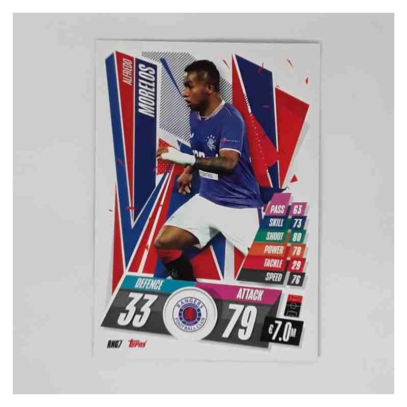 Match Attax Champions League Topps 2020 Alfredo Morelos Rangers FC RNG7