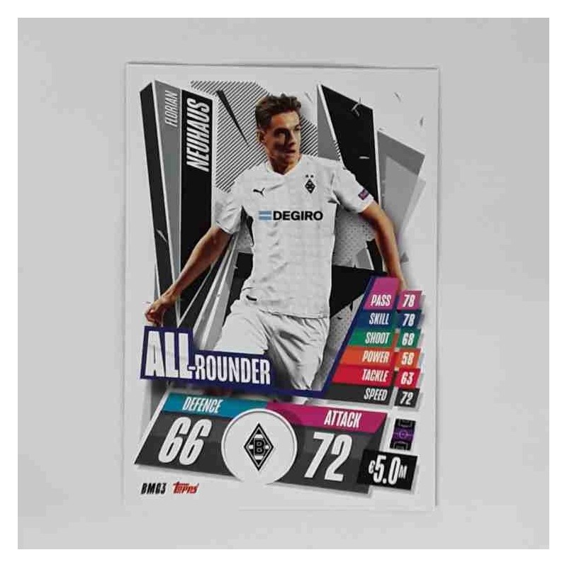 Match Attax Champions League Topps 2020 Florian Neuhaus VfL Borussia Mönchengladbach BMG3