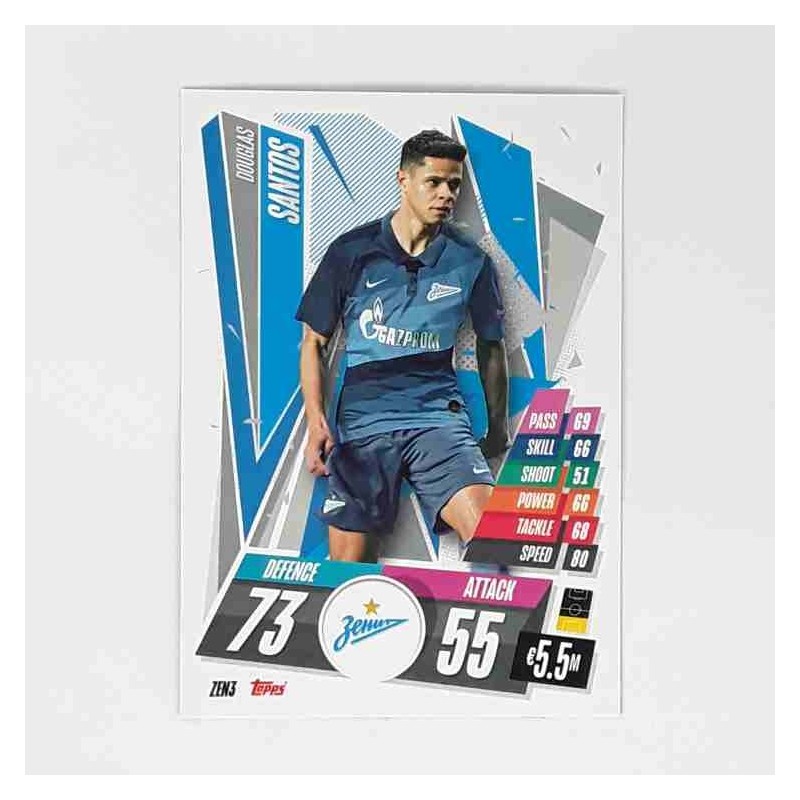 Match Attax Champions League Topps 2020 Douglas Santos FC Zenit ZEN3