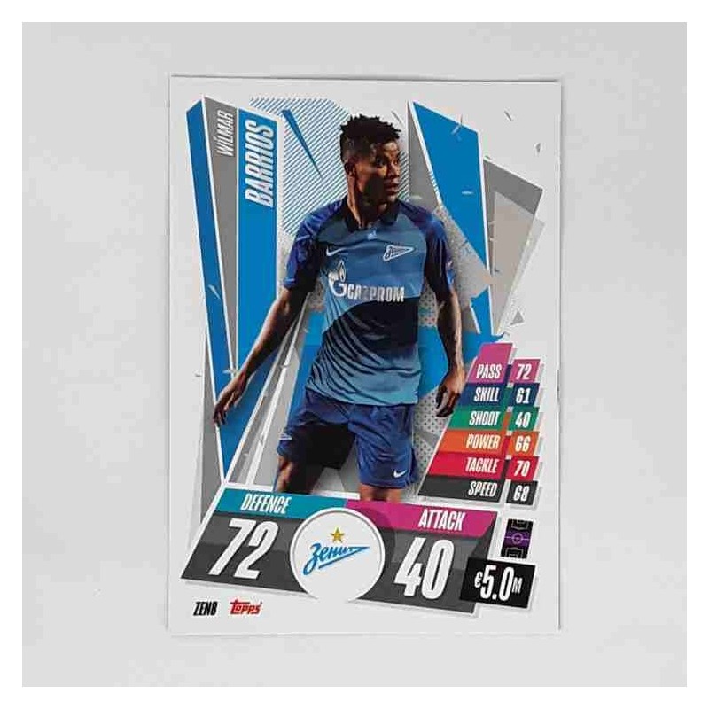 Match Attax Champions League Topps 2020 Wílmar Barrios FC Zenit ZEN8