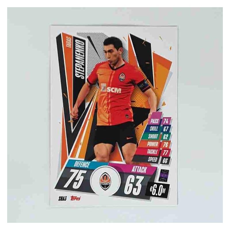 Match Attax Champions League Topps 2020 Taras Stepanenko FC Shakhtar Donetsk SHA3