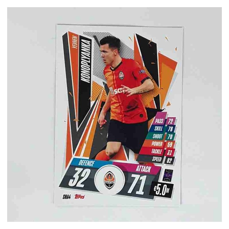 Match Attax Champions League Topps 2020 Yevhen Konoplyanka FC Shakhtar Donetsk SHA4