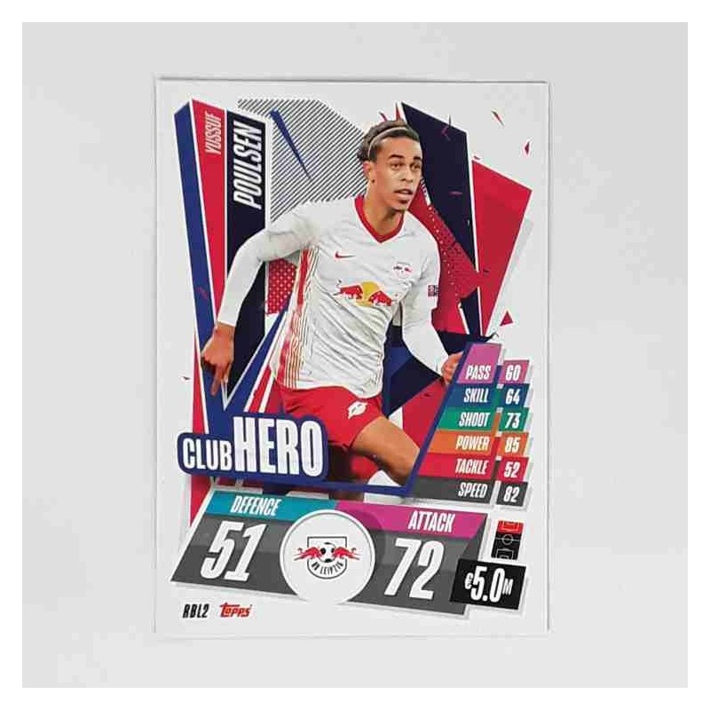 Match Attax Champions League Topps 2020 Yussuf Poulsen RB Leipzig RBL2