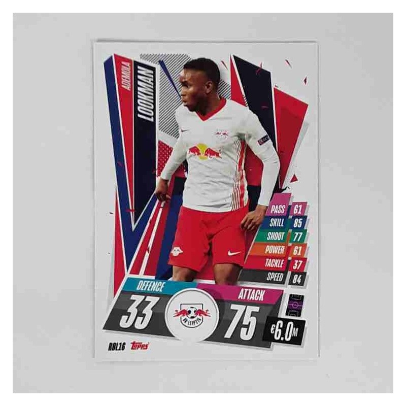 Match Attax Champions League Topps 2020 Ademola Lookman RB Leipzig RBL16