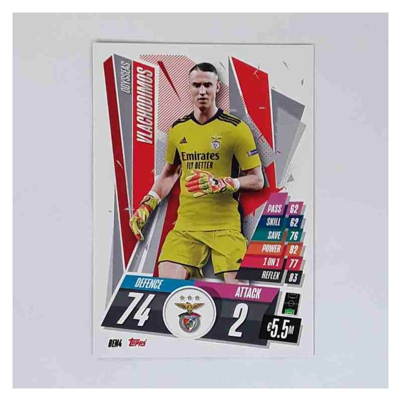 Match Attax Champions League Topps 2020 Odisseas Vlachodimos SL Benfica BEN4