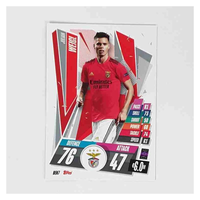 Match Attax Champions League Topps 2020 Julian Weigl SL Benfica BEN7