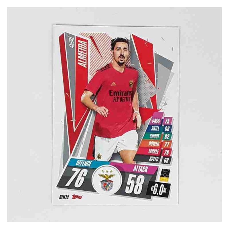 Match Attax Champions League Topps 2020 André Almeida SL Benfica BEN12