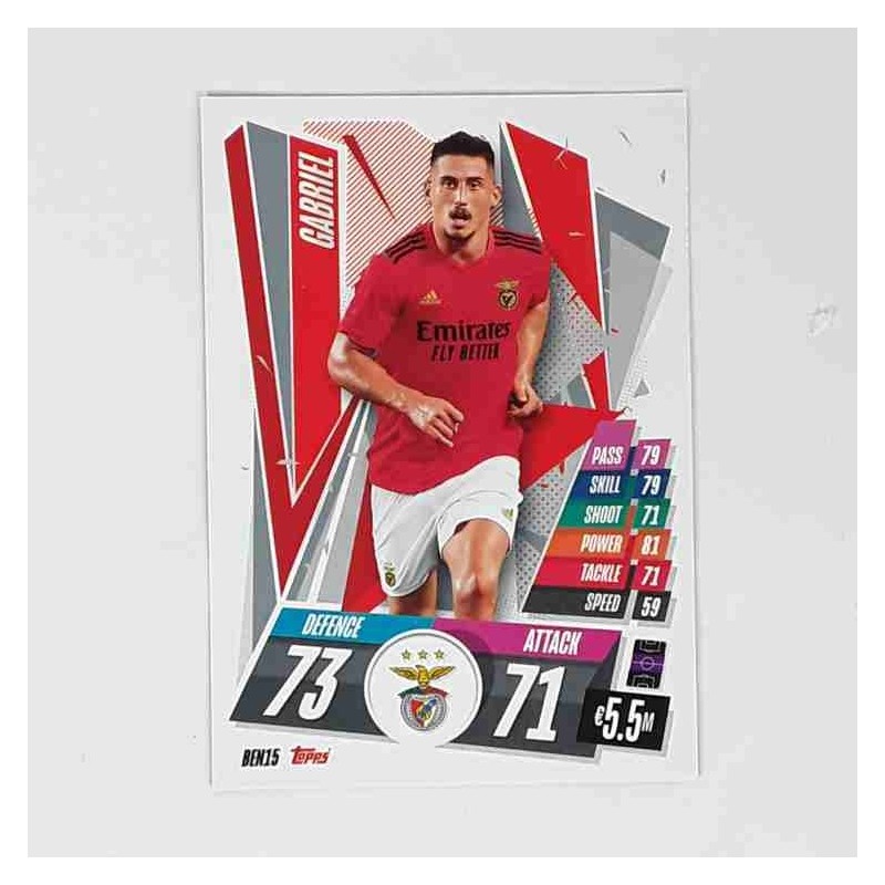 Match Attax Champions League Topps 2020 Gabriel SL Benfica BEN15