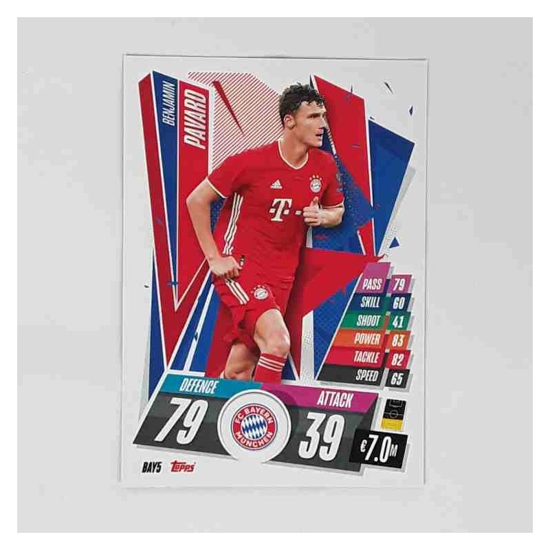 Match Attax Champions League Topps 2020 Benjamin Pavard FC Bayern München BAY5