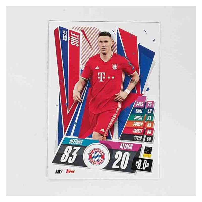 Match Attax Champions League Topps 2020 Niklas Süle FC Bayern München BAY7