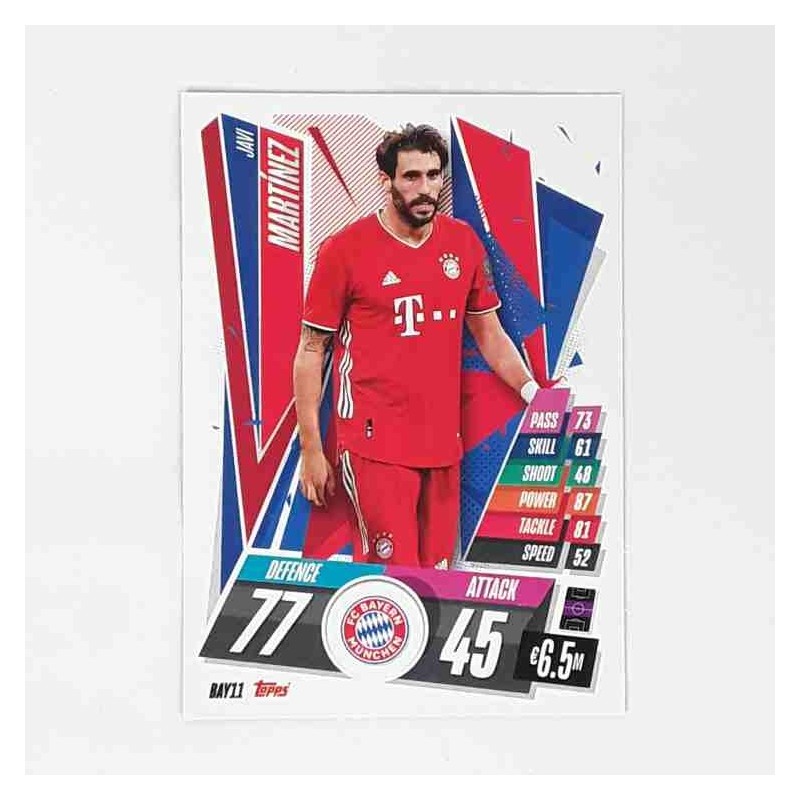 Match Attax Champions League Topps 2020 Javi Martínez FC Bayern München BAY11