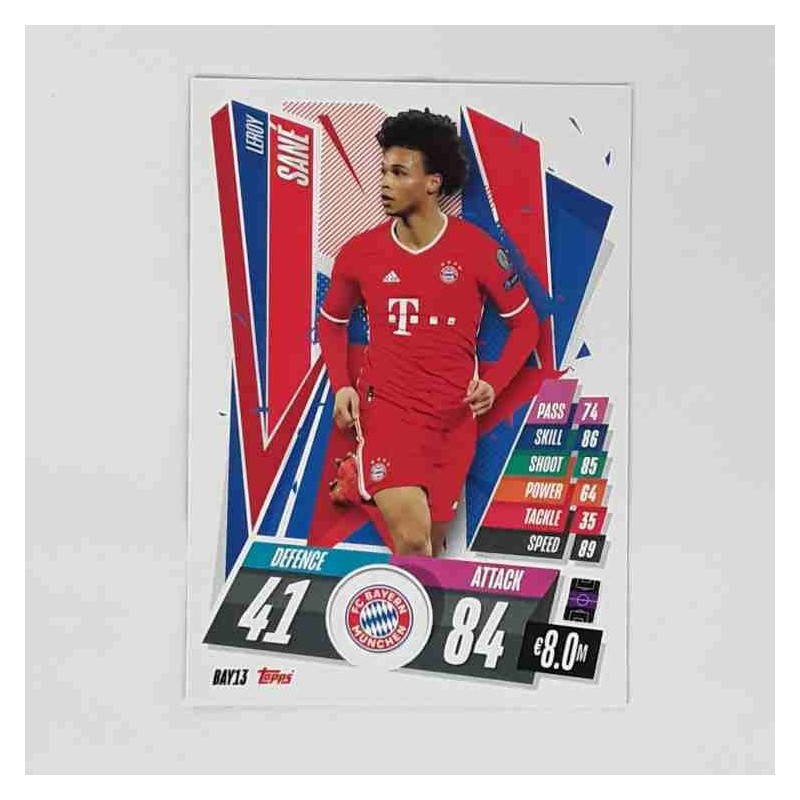 Match Attax Champions League Topps 2020 Leroy Sané FC Bayern München BAY13