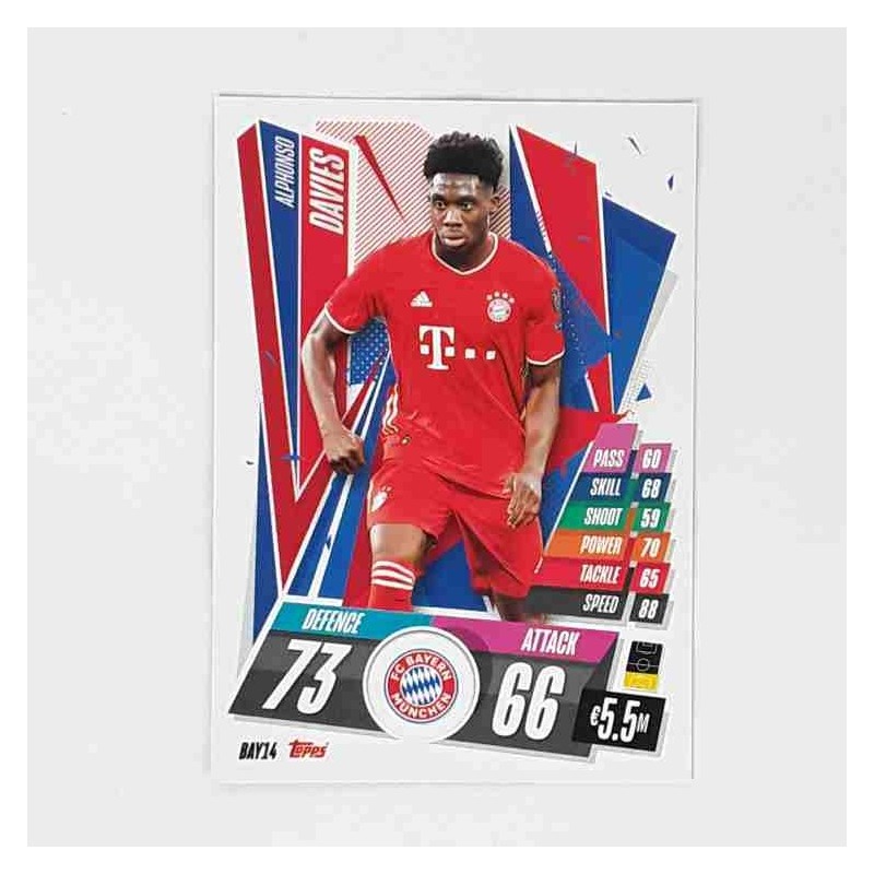 Match Attax Champions League Topps 2020 Alphonso Davies FC Bayern München BAY14