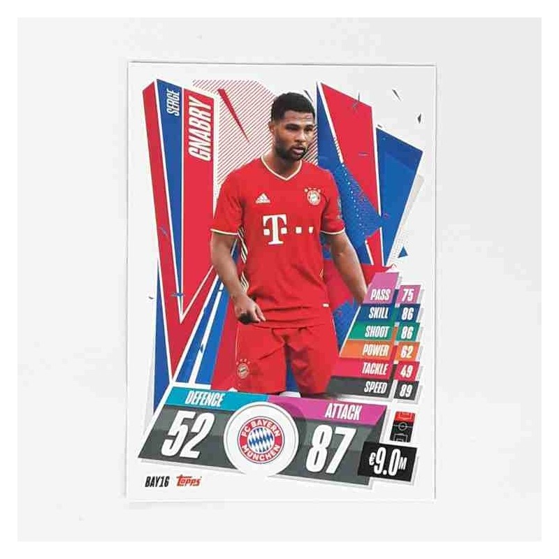 Match Attax Champions League Topps 2020 Serge Gnabry FC Bayern München BAY16