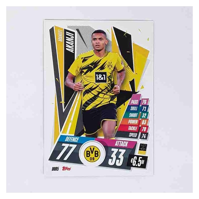 Match Attax Champions League Topps 2020 Manuel Akanji Borussia Dortmund DOR5