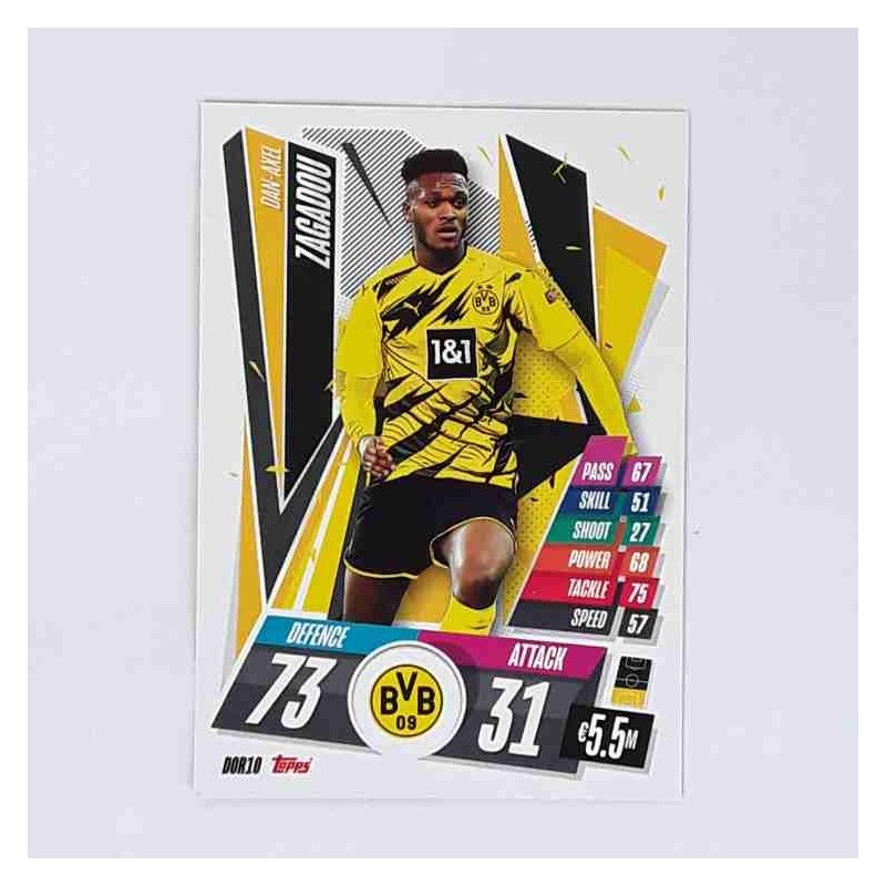 Match Attax Champions League Topps 2020 Dan-Axel Zagadou Borussia Dortmund DOR10