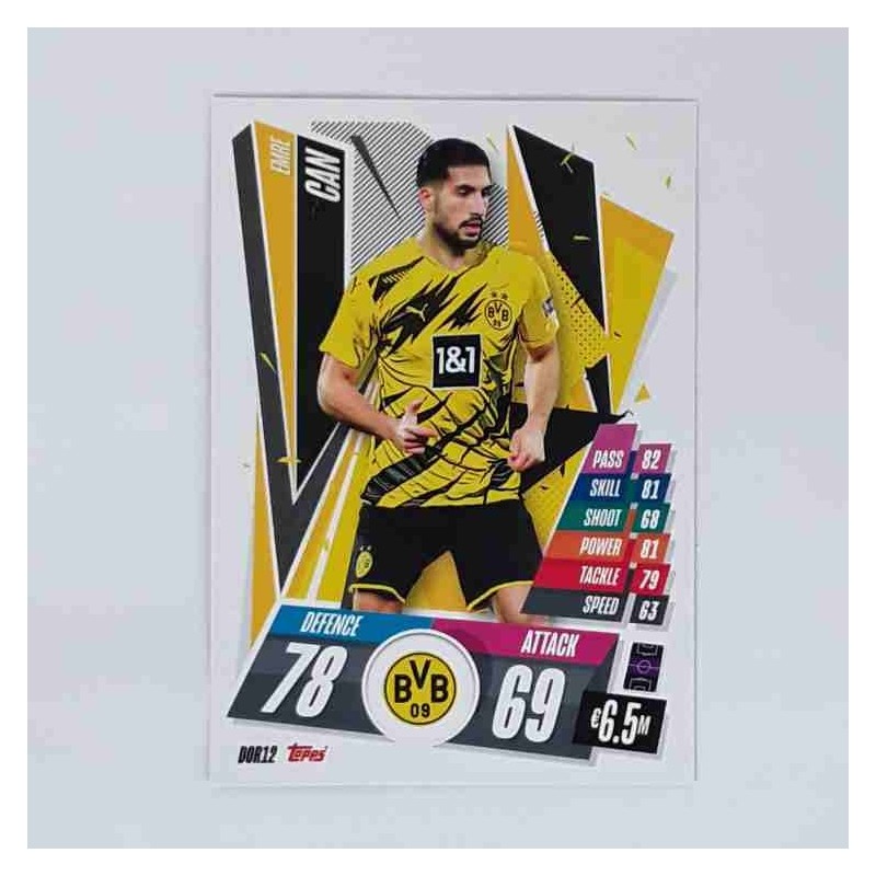 Match Attax Champions League Topps 2020 Emre Can Borussia Dortmund DOR12