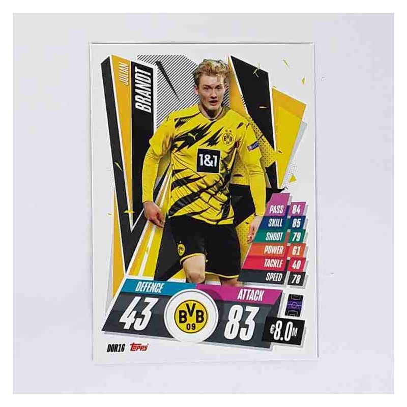 Match Attax Champions League Topps 2020 Julian Brandt Borussia Dortmund DOR16