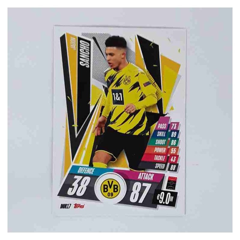 Match Attax Champions League Topps 2020 Jadon Sancho Borussia Dortmund DOR17