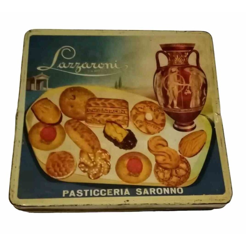 Scatola di latta vuota Biscotti - Lazzaroni Pasticceria Saronno