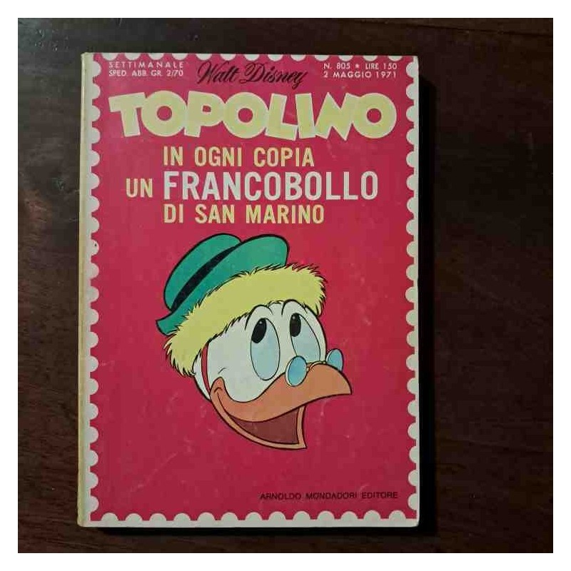 Topolino Libretto n.805 Walt Disney con bollino e cedola