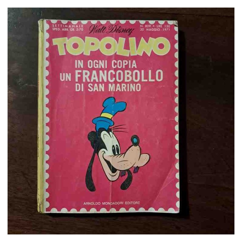 Topolino Libretto n.809 Walt Disney con bollino