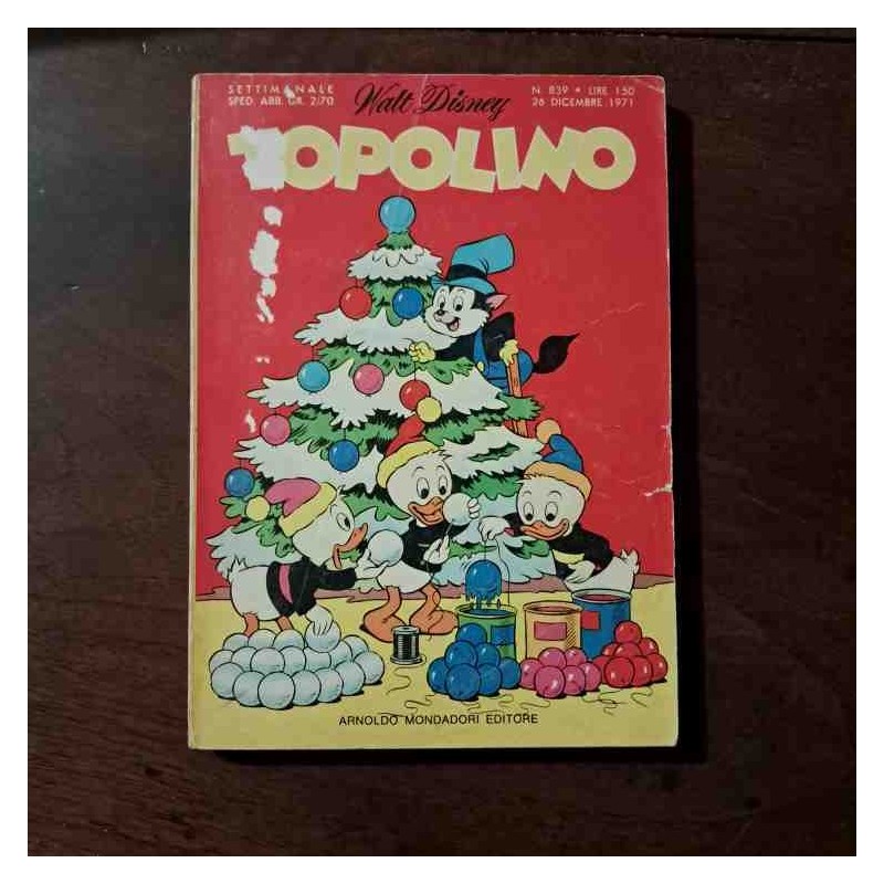 Topolino Libretto n.839 Walt Disney con cedola