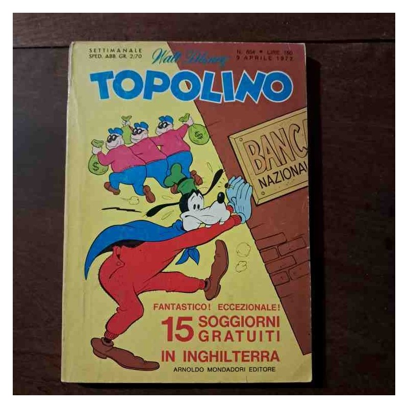 Topolino Libretto n.854 Walt Disney con bollino e cedola