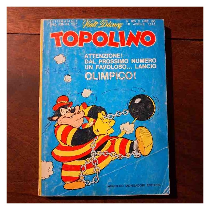 Topolino Libretto n.855 Walt Disney con bollino