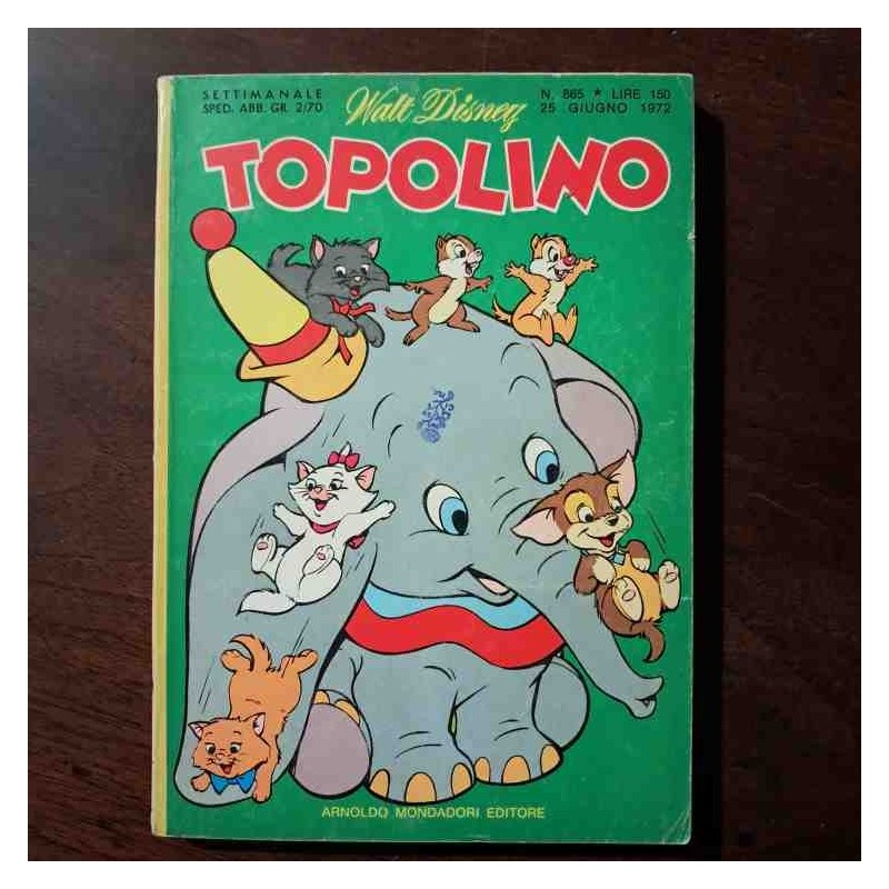 Topolino Libretto n.865 Walt Disney con bollino Topo-club