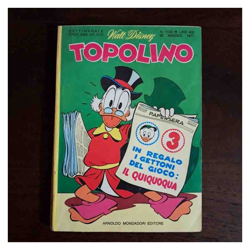 Topolino Libretto n.1122 Walt Disney con bollino