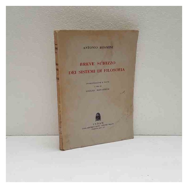 Breve schizzo dei sistemi di filosofia di Rosmini Antonio