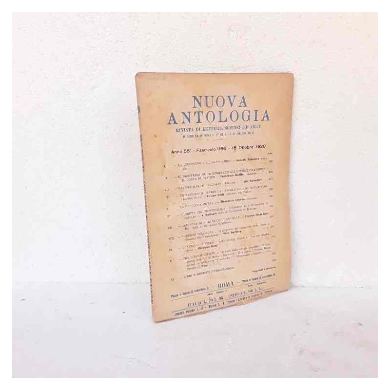 Nuova Antologia rivista di lettere scienze ed arti 1920 fascicolo 1166