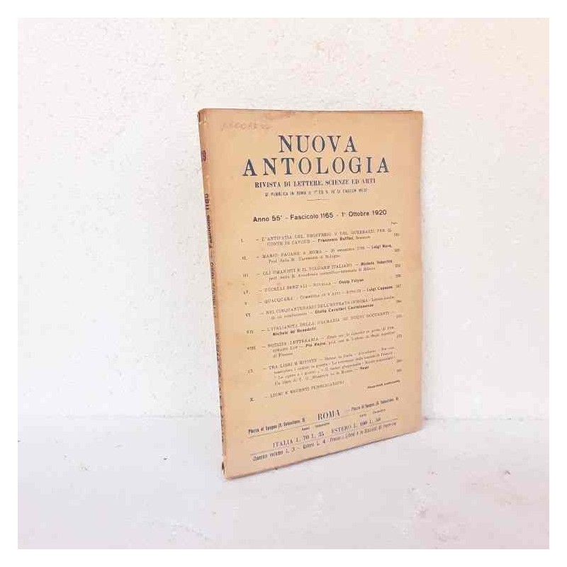 Nuova Antologia rivista di lettere scienze ed arti 1920 fascicolo 1165