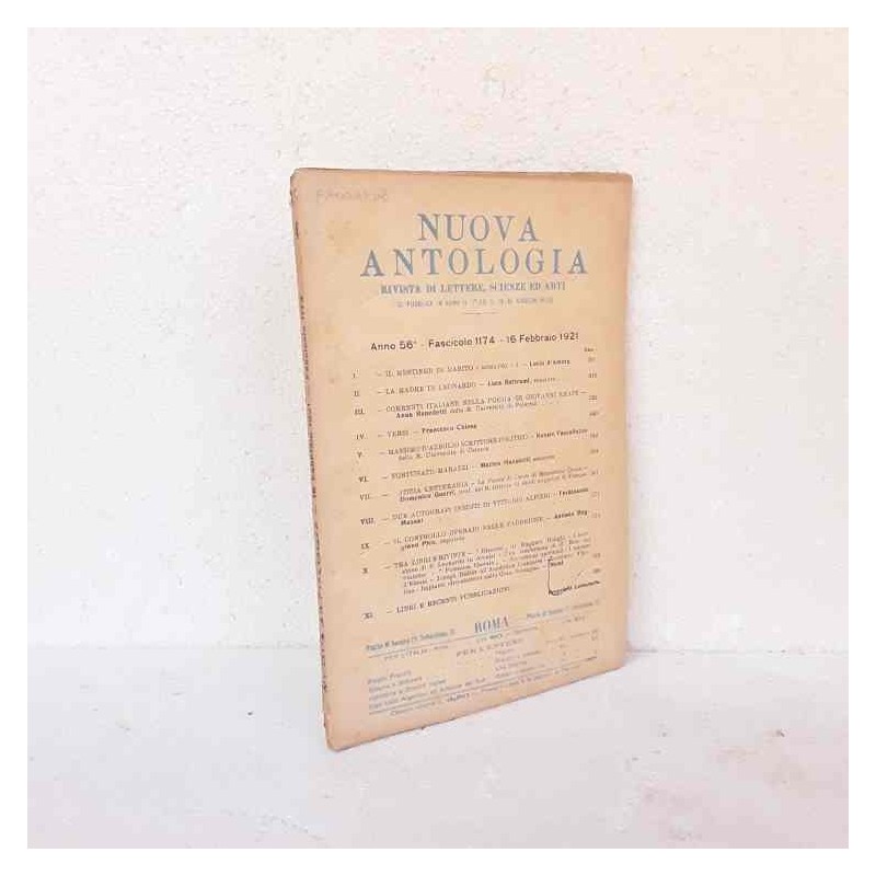 Nuova Antologia rivista di lettere scienze ed arti 1921 fascicolo 1174
