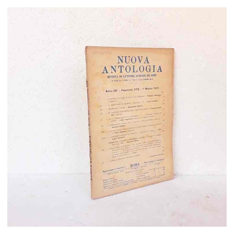 Nuova Antologia rivista di lettere scienze ed arti 1921 fascicolo 1175