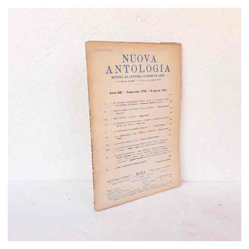 Nuova Antologia rivista di lettere scienze ed arti 1921 fascicolo 1178
