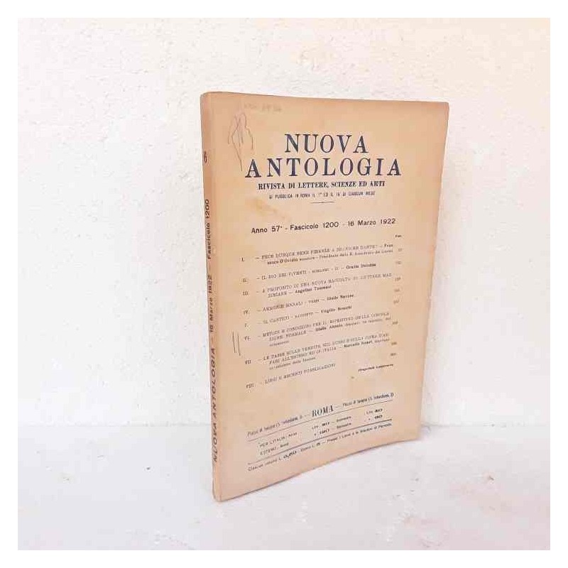 Nuova Antologia rivista di lettere scienze ed arti 1922 fascicolo 1200
