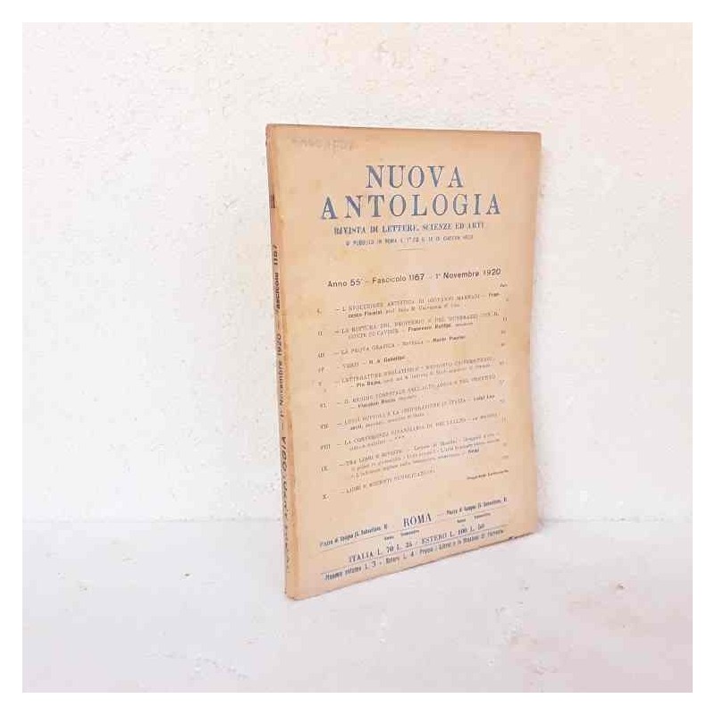 Nuova Antologia rivista di lettere scienze ed arti 1920 fascicolo 1167