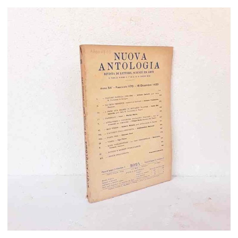 Nuova Antologia rivista di lettere scienze ed arti 1920 fascicolo 1170