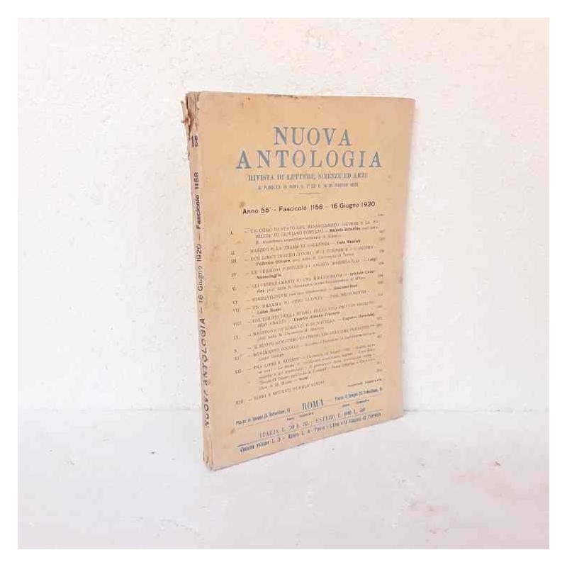 Nuova Antologia rivista di lettere scienze ed arti 1920 fascicolo 1158