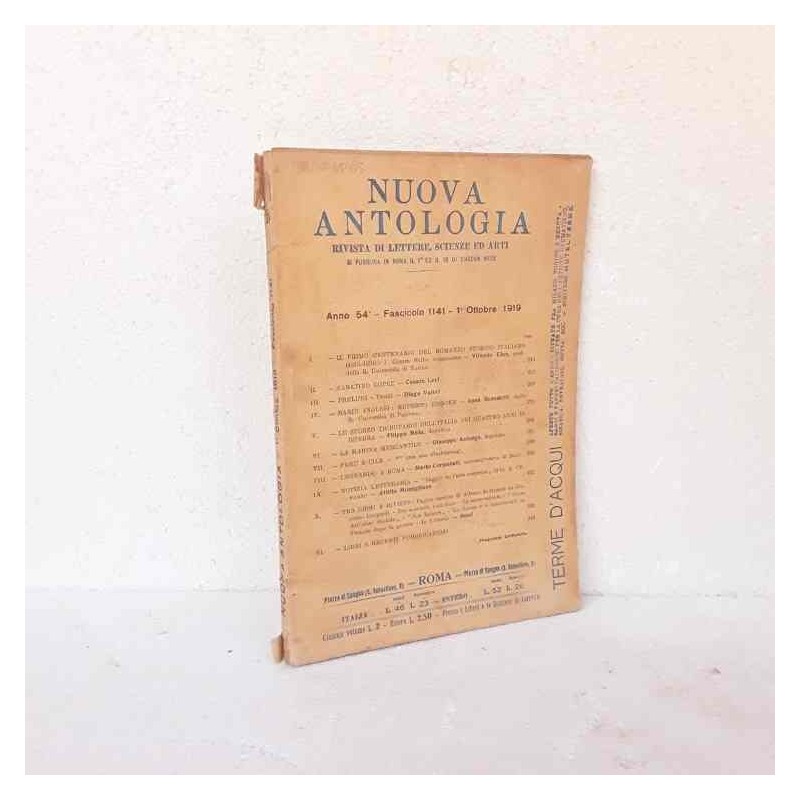 Nuova Antologia rivista di lettere scienze ed arti 1919 fascicolo 1141