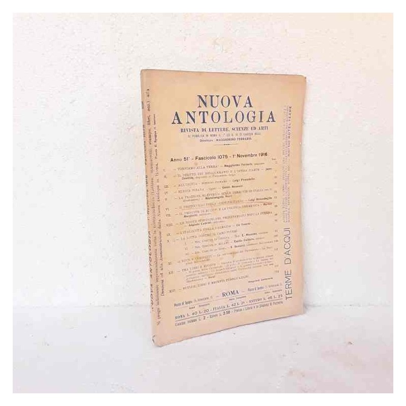 Nuova Antologia rivista di lettere scienze ed arti 1916 fascicolo 1075