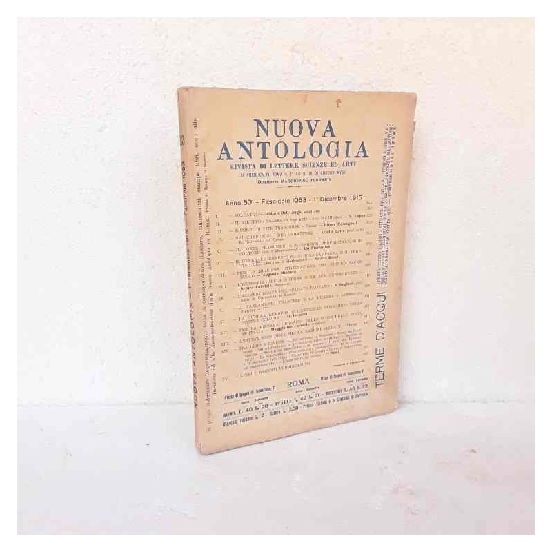 Nuova Antologia rivista di lettere scienze ed arti 1915 fascicolo 1053